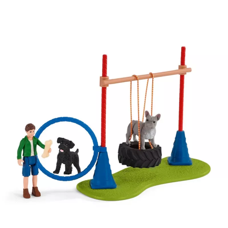 schleich Farm Life šuniukų vikrumo treniruotė, Farm World, 3 m., įvairiaspalvis
