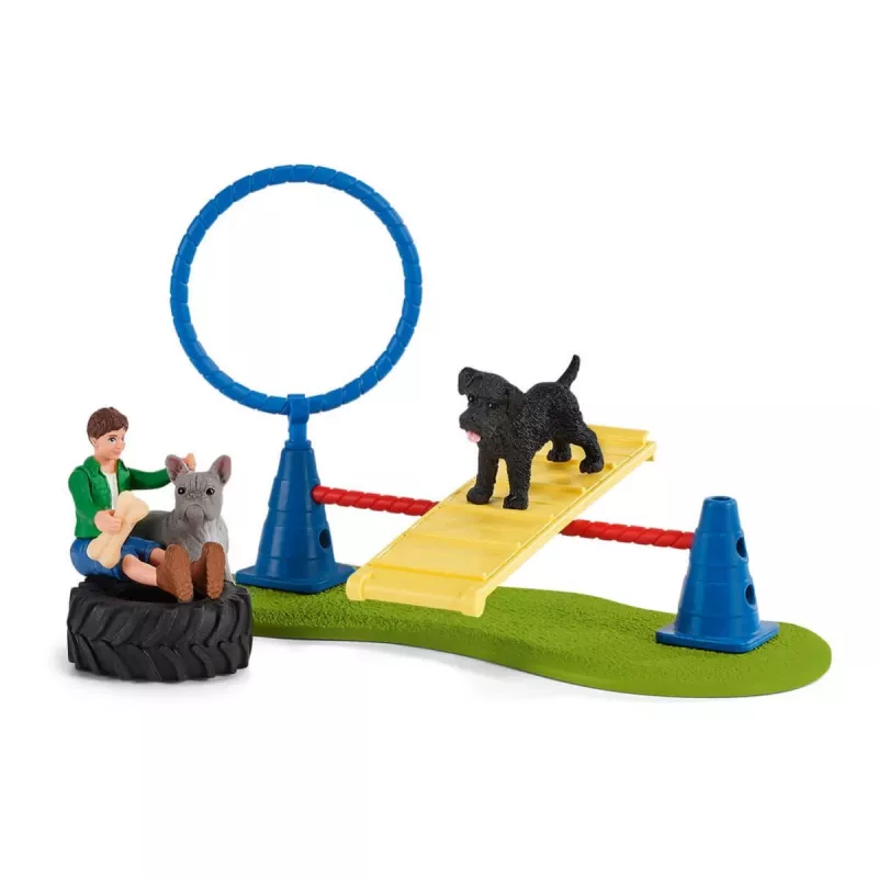 schleich Farm Life šuniukų vikrumo treniruotė, Farm World, 3 m., įvairiaspalvis