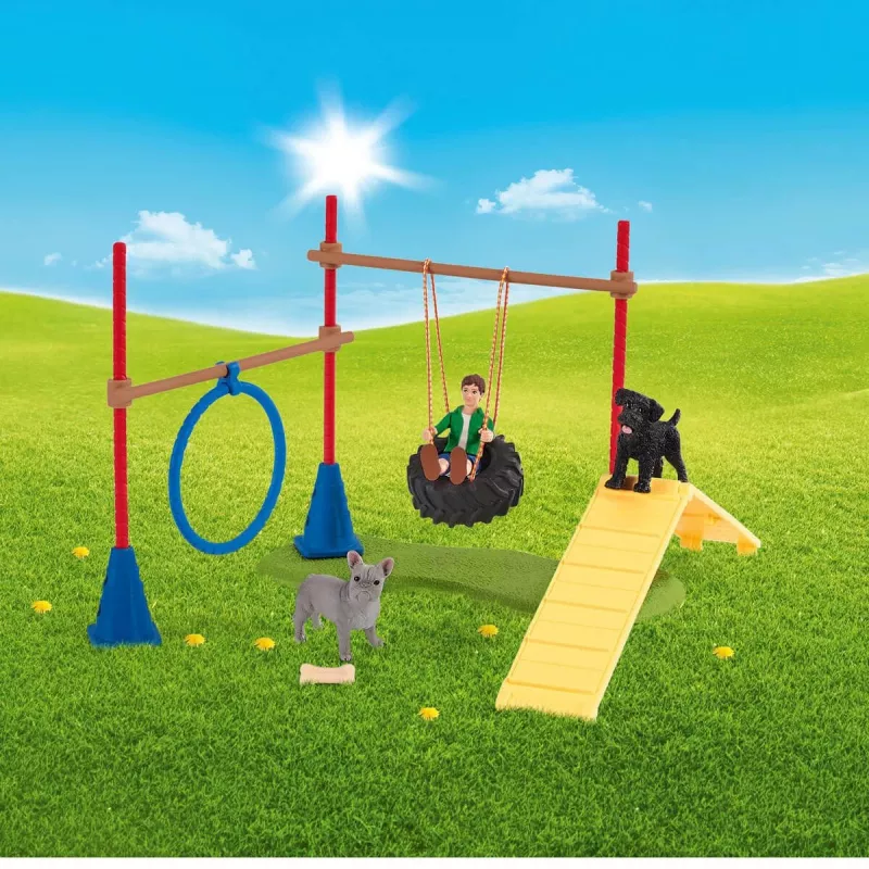 schleich Farm Life šuniukų vikrumo treniruotė, Farm World, 3 m., įvairiaspalvis