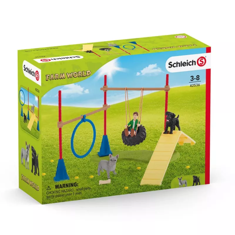 schleich Farm Life šuniukų vikrumo treniruotė, Farm World, 3 m., įvairiaspalvis