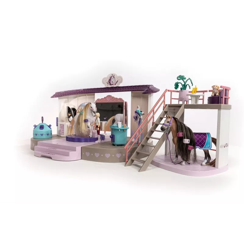 schleich HORSE CLUB Sofia’s Beauties arklio grožio salonas, Salonas ir SPA, Šukuojami karčiai, Arkliai, 3 m., Įvairiaspalvė, Plastikas
