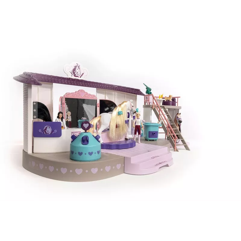 schleich HORSE CLUB Sofia’s Beauties arklio grožio salonas, Salonas ir SPA, Šukuojami karčiai, Arkliai, 3 m., Įvairiaspalvė, Plastikas