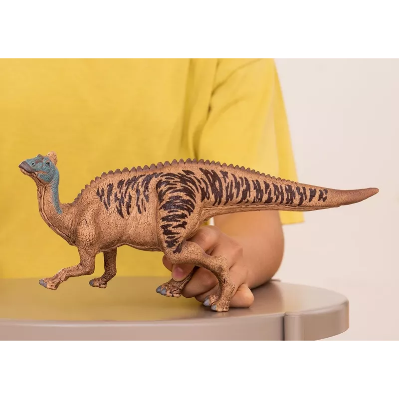 schleich Dinozaurai Edmontosaurus, 4 m., Žemės užkariavimas, Dinozaurai ir ugnikalnis, Juoda, Ruda, Žalia, Plastikinis