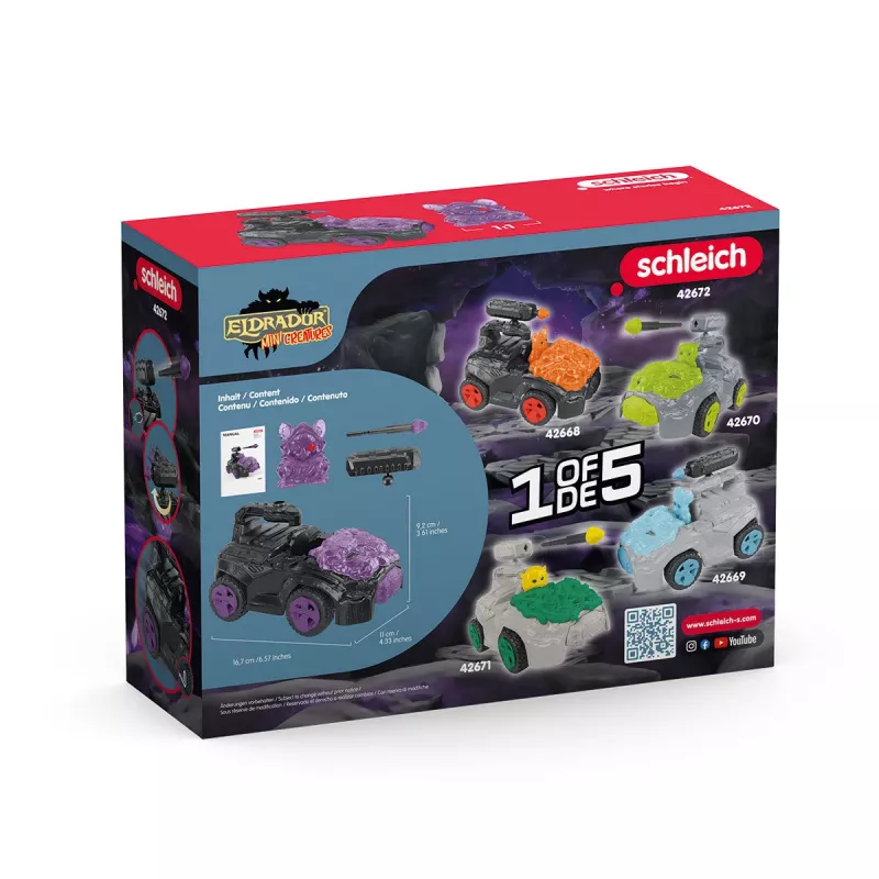 Schleich Shadow CrashMobile su mini būtybe juoda violetinė 42672