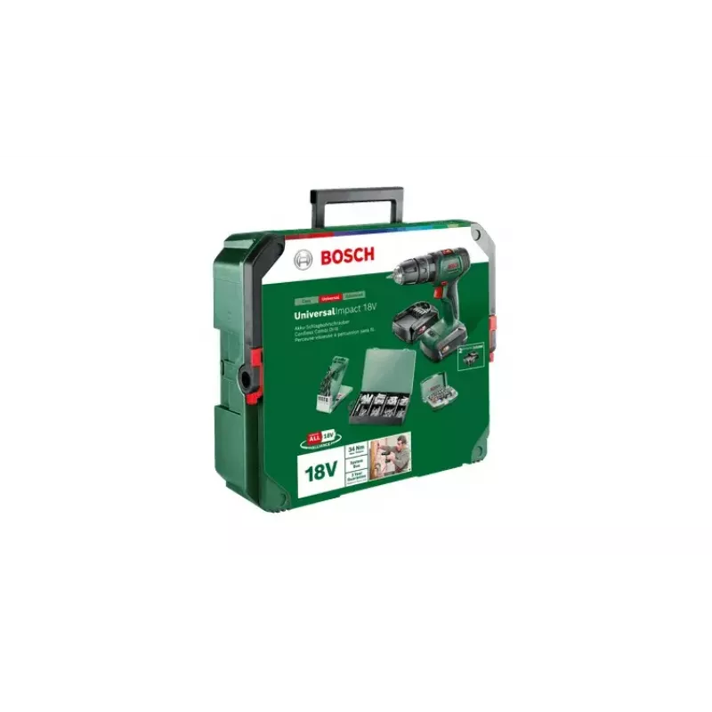 Pistolinis gręžtuvas Bosch Universal Impact 18V 1450 RPM 1,3 kg Žalias