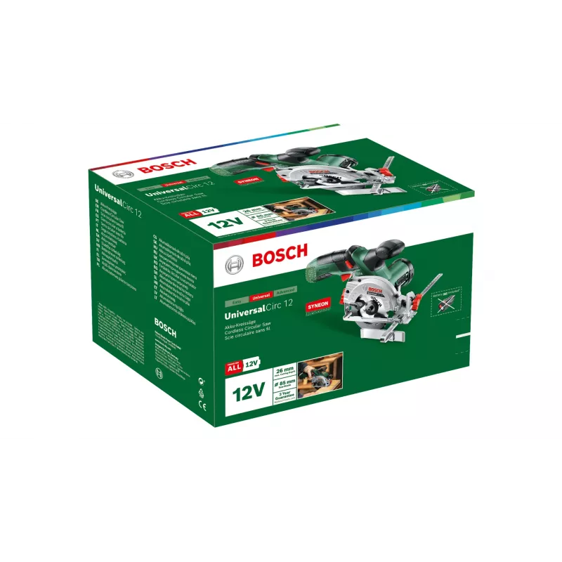 Bosch UniversalCirc 12 8.5 cm Juoda, Žalia 1400 RPM