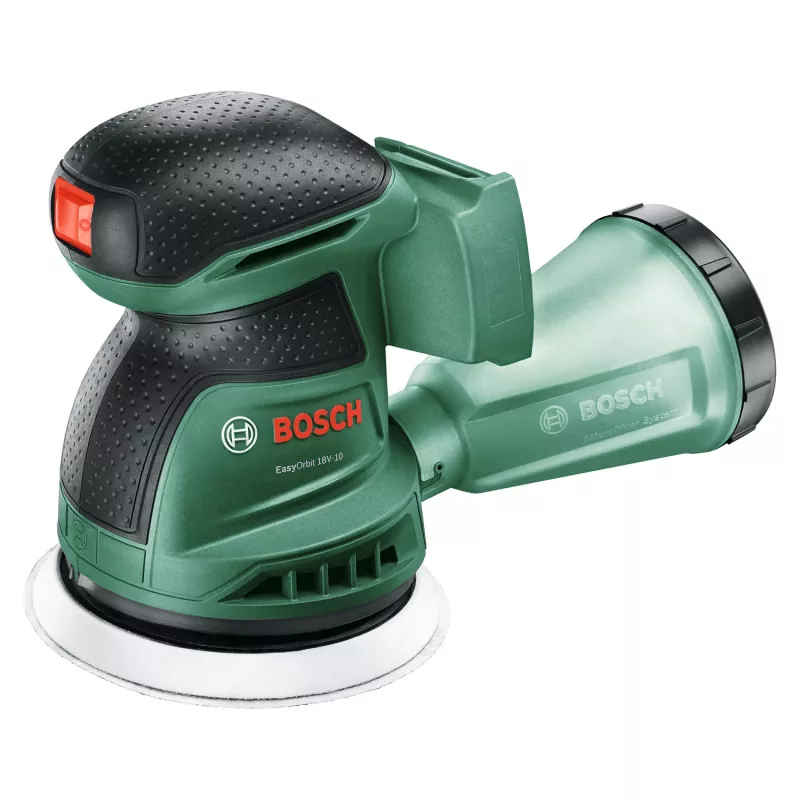 Bosch EasyOrbit 18V-10 (Baretool), Orbitinis šlifuoklis, Juoda, Žalia, Plastikas, Vokietija, 23000 OPM, 1 mm