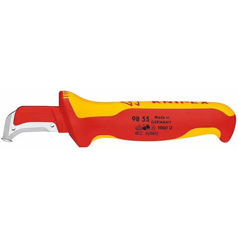 Fiksuotas peilis Knipex 009855 Metallic Red Geltona