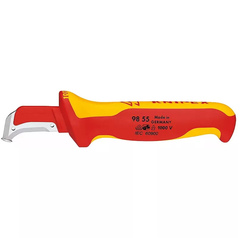Fiksuotas peilis Knipex 009855 Metallic Red Geltona