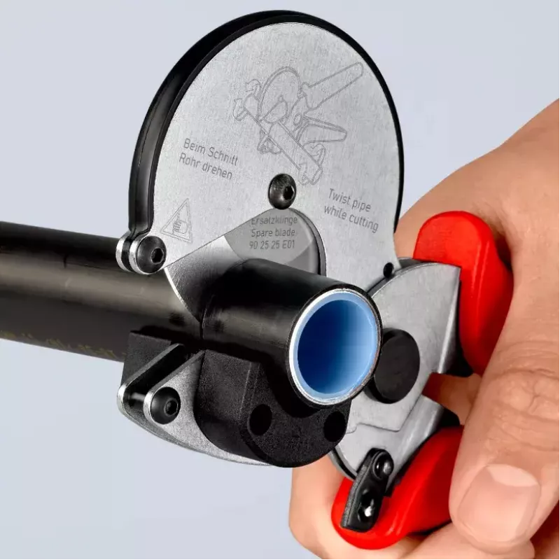 Vamzdžių žirklės Knipex 90 25 25 aliuminio juodos mėlynos raudonos 210 mm