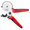 Vamzdžių žirklės Knipex 90 25 25 aliuminio juodos mėlynos raudonos 210 mm