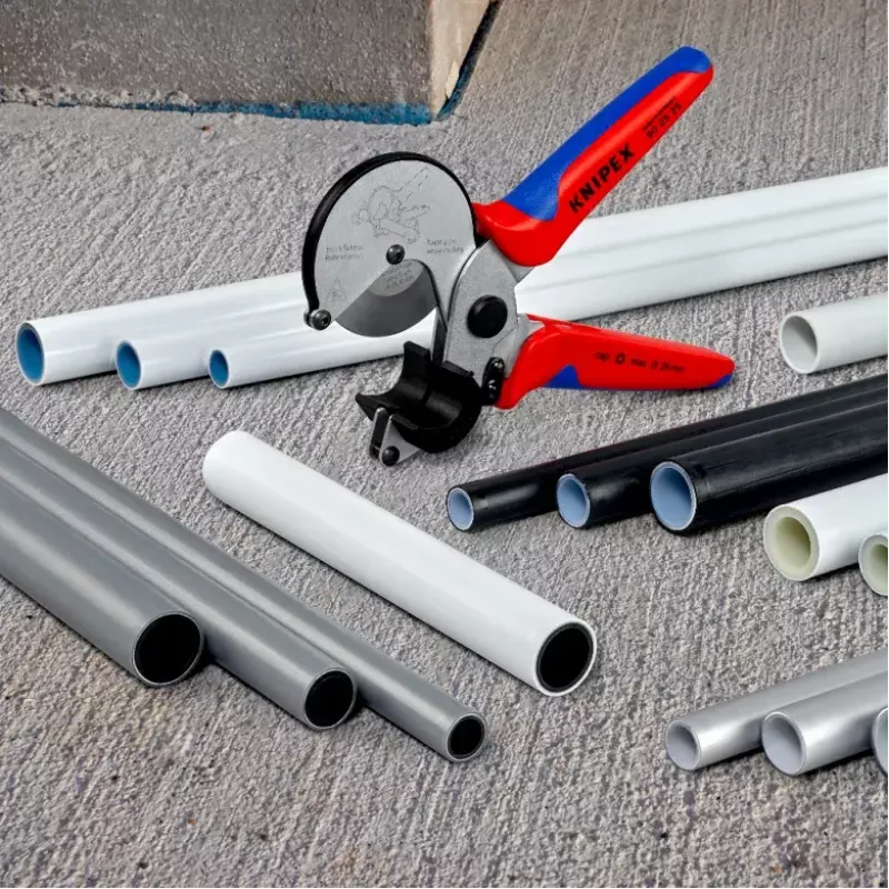 Vamzdžių žirklės Knipex 90 25 25 aliuminio juodos mėlynos raudonos 210 mm