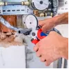 Vamzdžių žirklės Knipex 90 25 25 aliuminio juodos mėlynos raudonos 210 mm