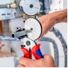 Vamzdžių žirklės Knipex 90 25 25 aliuminio juodos mėlynos raudonos 210 mm