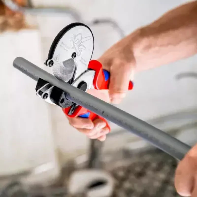 Vamzdžių žirklės Knipex 90 25 25 aliuminio juodos mėlynos raudonos 210 mm