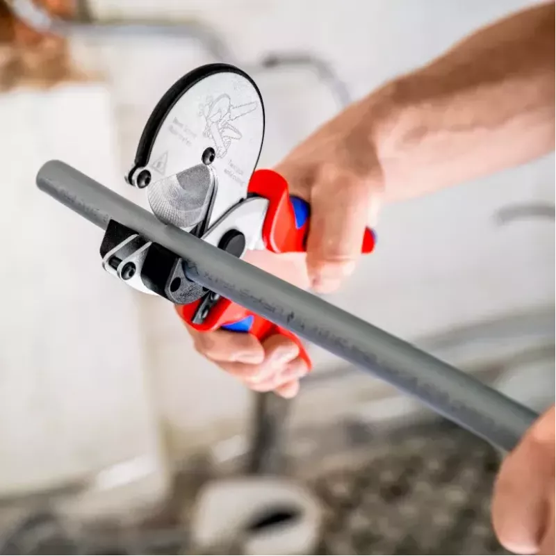 Vamzdžių žirklės Knipex 90 25 25 aliuminio juodos mėlynos raudonos 210 mm