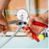Vamzdžių žirklės Knipex 90 25 25 aliuminio juodos mėlynos raudonos 210 mm