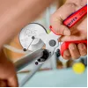 Vamzdžių žirklės Knipex 90 25 25 aliuminio juodos mėlynos raudonos 210 mm