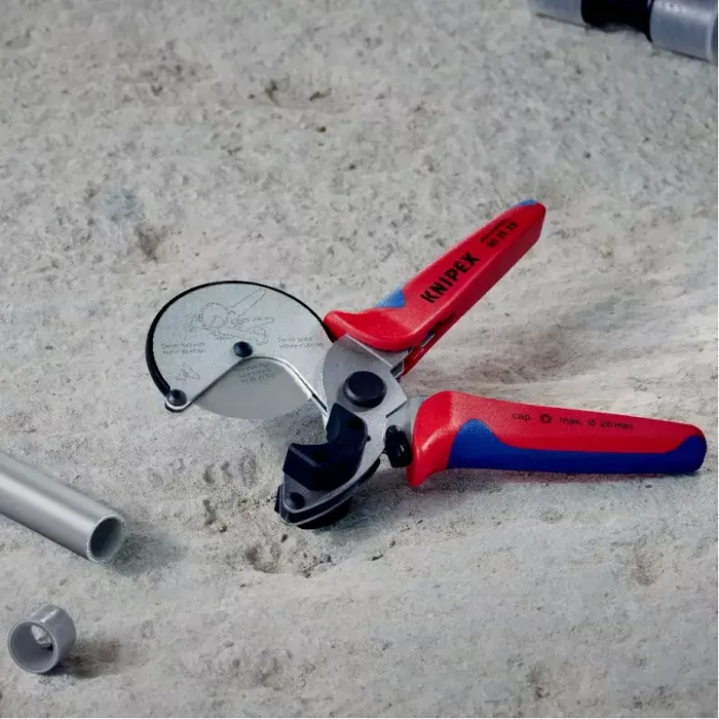 Vamzdžių žirklės Knipex 90 25 25 aliuminio juodos mėlynos raudonos 210 mm