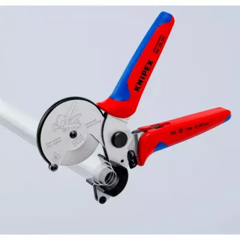 Vamzdžių žirklės Knipex 90 25 25 aliuminio juodos mėlynos raudonos 210 mm
