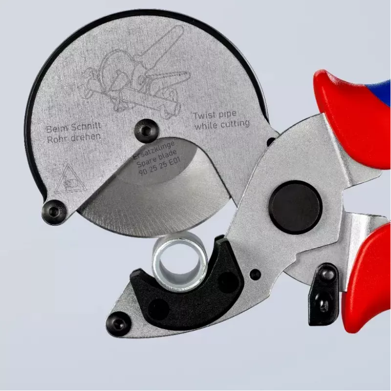 Vamzdžių žirklės Knipex 90 25 25 aliuminio juodos mėlynos raudonos 210 mm