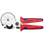 Vamzdžių žirklės Knipex 90 25 25 aliuminio juodos mėlynos raudonos 210 mm