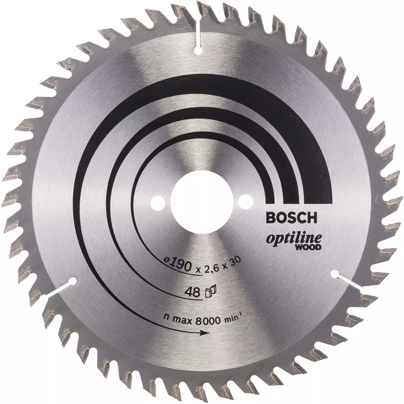 Bosch Optiline medienos diskiniai pjūklų peiliai, mediena, 19 cm, Bosch, 340 g, 1 vnt.