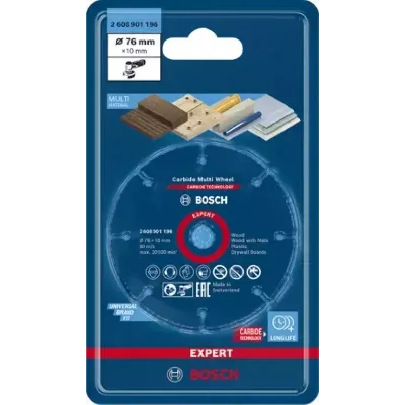 Bosch 2 608 901 196 sukamojo įrankio šlifavimo/šlifavimo reikmenys Plastikas, Mediena Pjovimo diskas