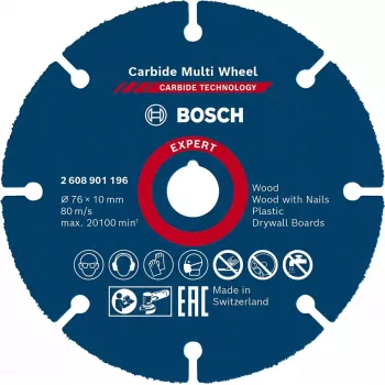 Bosch 2 608 901 196 sukamojo įrankio šlifavimo/šlifavimo reikmenys Plastikas, Mediena Pjovimo diskas