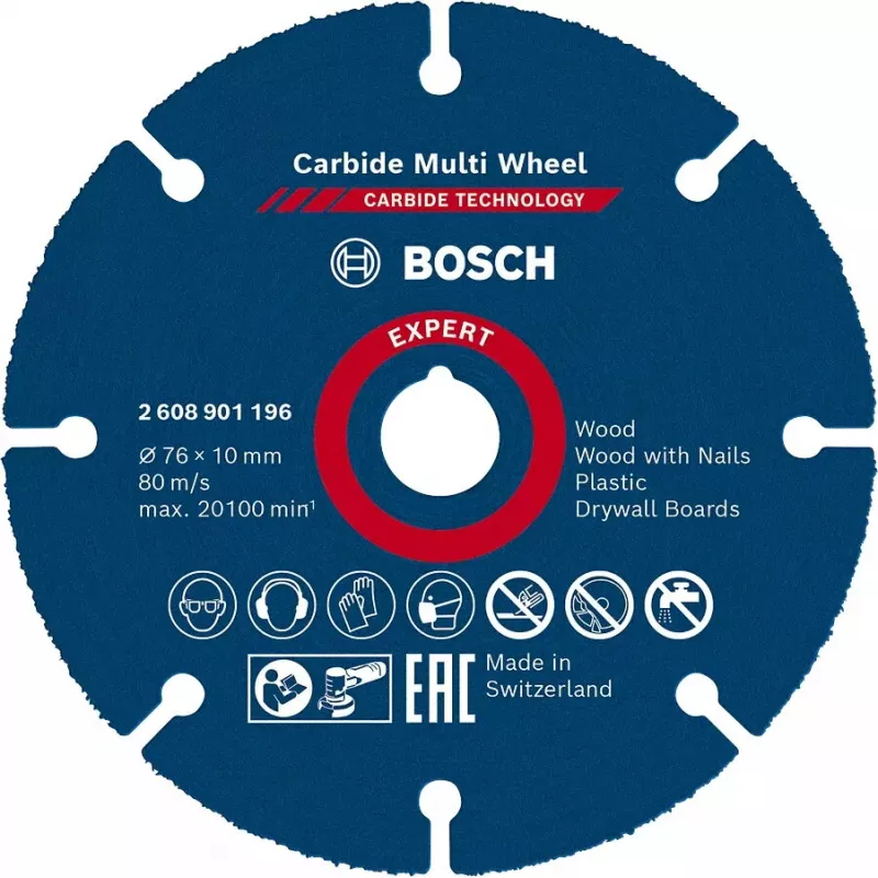 Bosch 2 608 901 196 sukamojo įrankio šlifavimo/šlifavimo reikmenys Plastikas, Mediena Pjovimo diskas