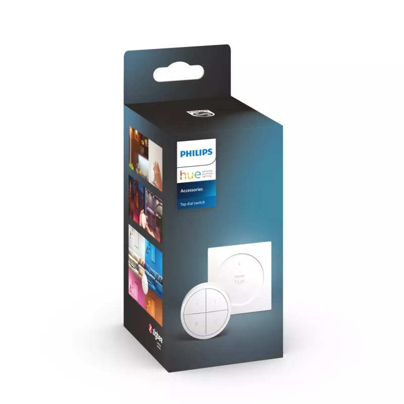 Philips Tap ratukinis jungiklis, belaidis, balta, laisvai statomas / montuojamas ant sienos, IP20, plastikas, IP20