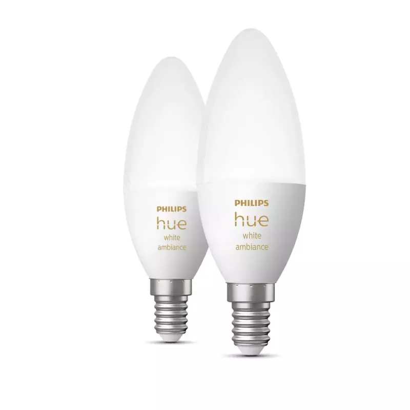 Išmanioji lemputė Philips Hue White ambience Candle E14, 5,2 W, Bluetooth/Zigbee, 39×39×117 mm