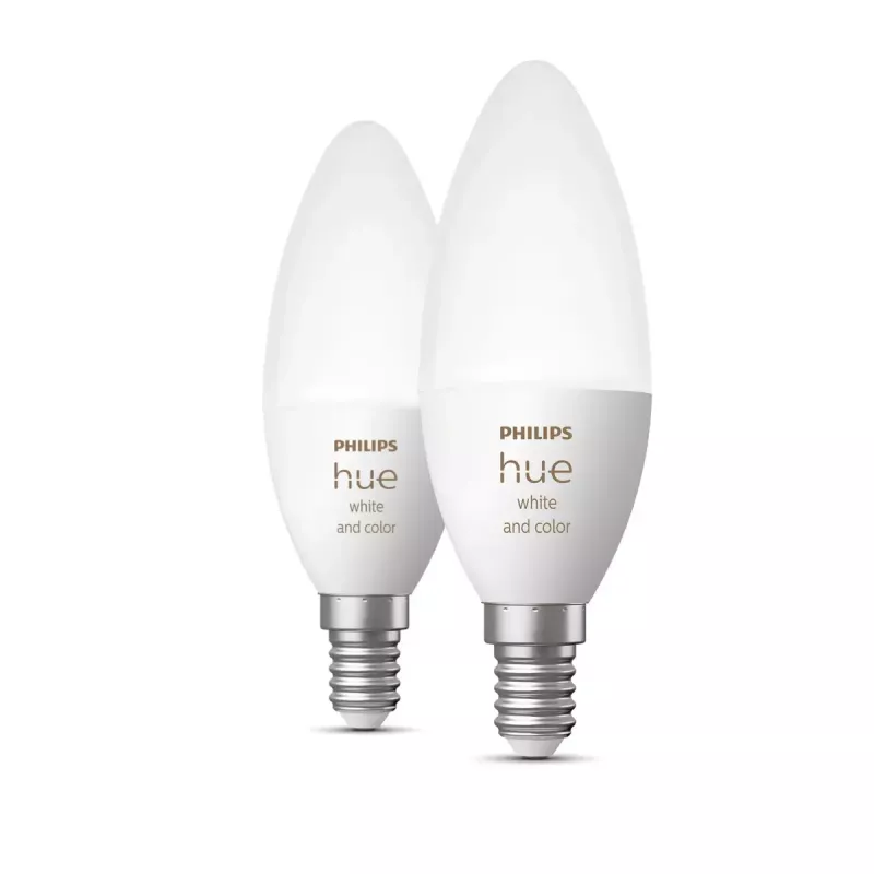 Išmanioji lemputė Philips Hue White and colour ambience Candle E14, Bluetooth/Zigbee, 5,3 W (2 vnt.)