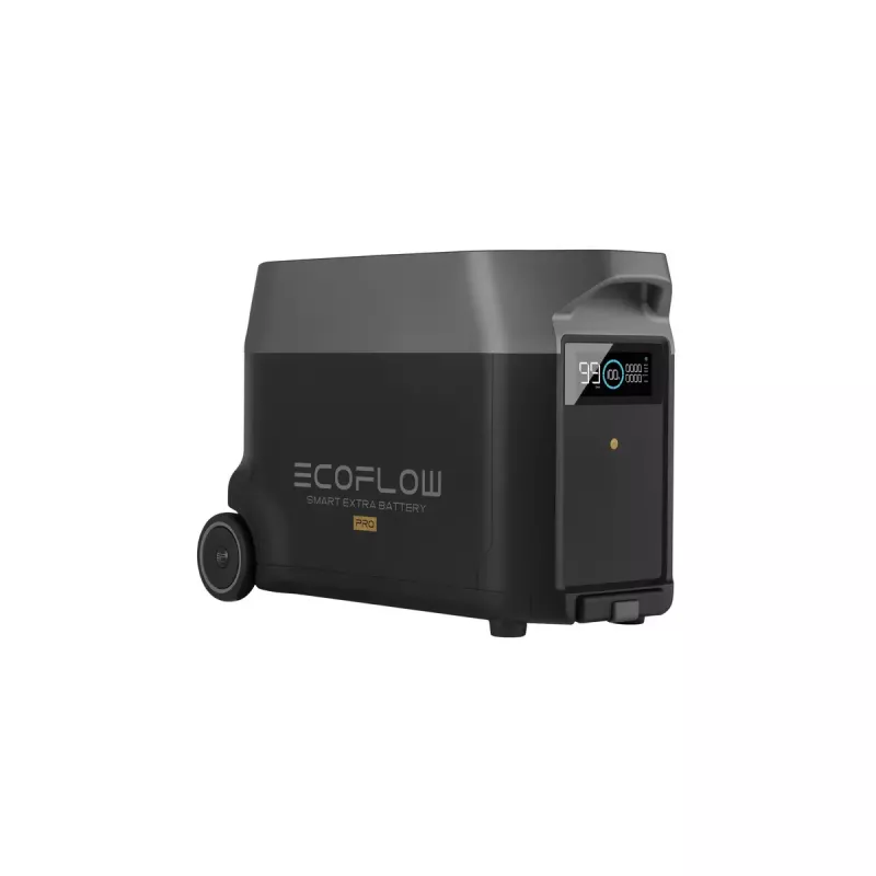 Baterija 3600Wh, skirta EcoFlow DELTA Pro — 39 kg, 635×285×416 mm, juoda