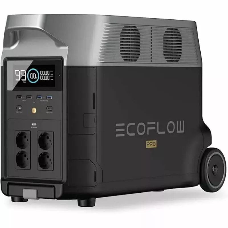 Baterija 3600Wh, skirta EcoFlow DELTA Pro — 39 kg, 635×285×416 mm, juoda