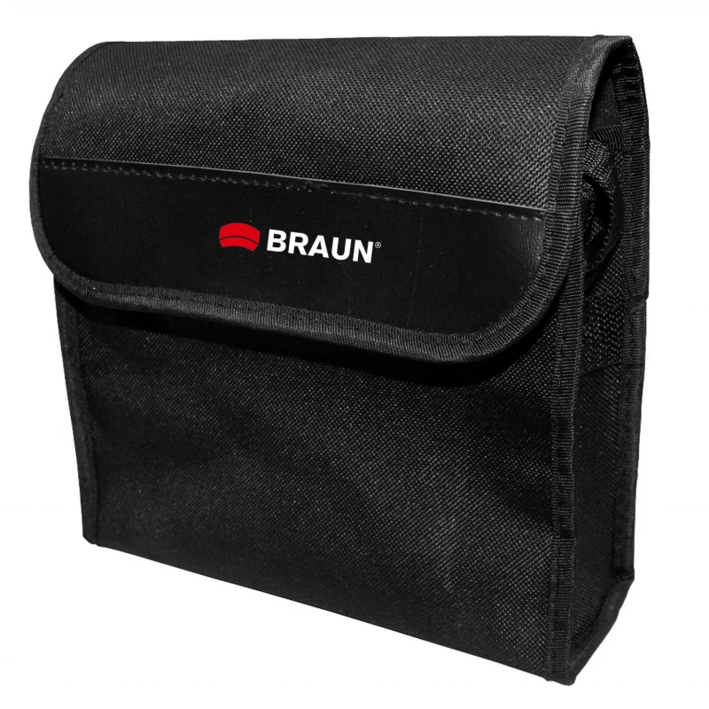Braun 20165 binoklis BK-7 Porro juodas