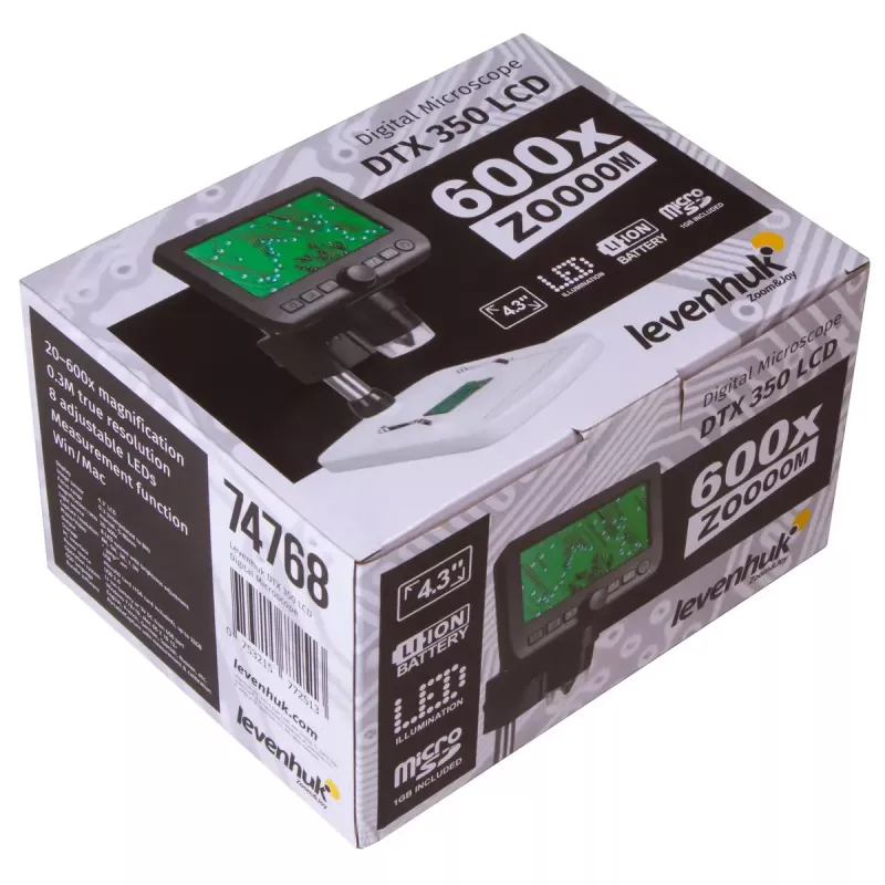 Skaitmeninis mikroskopas Levenhuk DTX 350 LCD, 600x didinimas