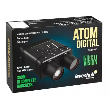 Skaitmeniniai naktinio matymo žiūronai Levenhuk Atom DNB100, diapazonas iki 100 m
