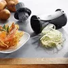 Rankinė pjaustyklė GEFU Spirelli 2.0 juoda sidabrinė plastikas nerūdijantis plienas