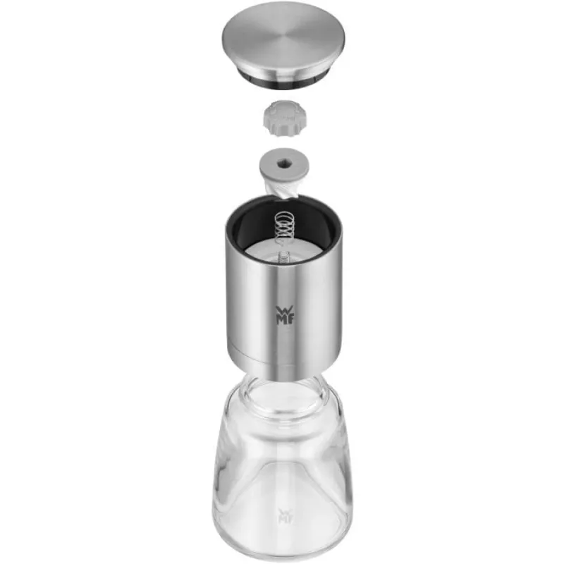 Druskos ir pipirų malūnėlis WMF De Luxe, 14 cm, nerūdijantis plienas, su keramikiniu malimo mechanizmu