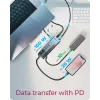 RAIDSONIC ICY BOX 9-in-1 šakotuvas su maitinimo tiekimu, USB 3.2 Gen 2 Type-C/Type-A priegloba, aliuminis, mėlynas