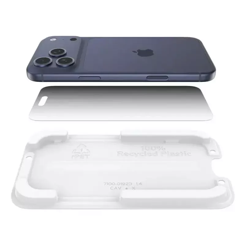 Ekrano apsauga Belkin ScreenForce InvisiGlass, skirta iPhone 17 Pro Max, antibakterinė, apsauganti nuo kritimo