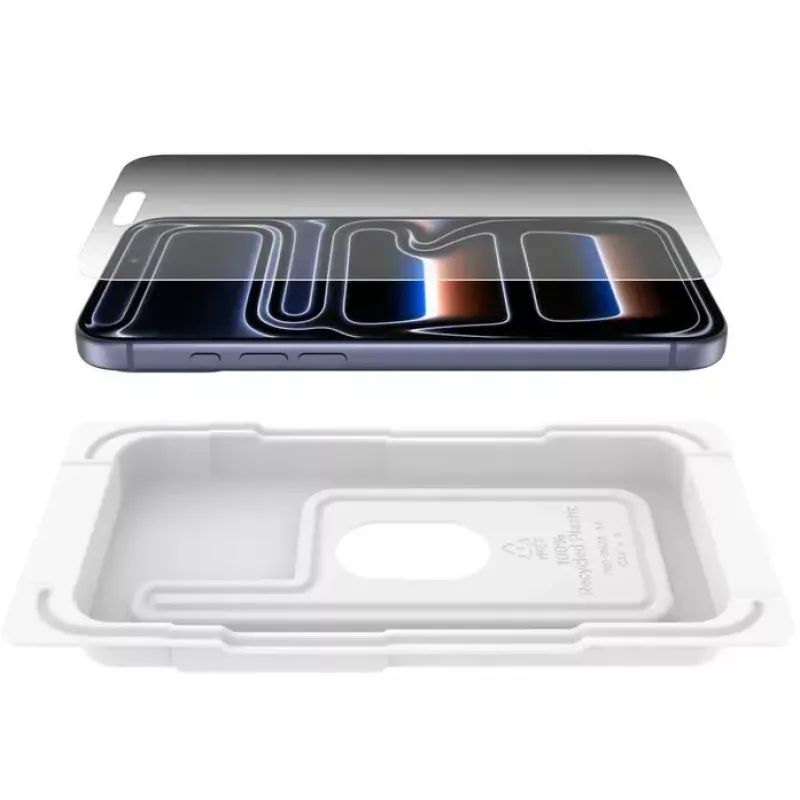 Ekrano apsauga Belkin ScreenForce InvisiGlass, skirta iPhone 17 Pro Max, antibakterinė, apsauganti nuo kritimo