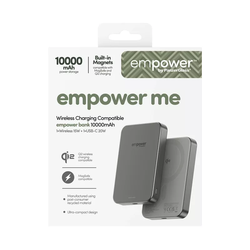 Išorinė baterija PanzerGlass empower by empower Bank 10000mAh Titanium
