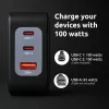 Maitinimo adapteris Intenso W100ACC+C520C 100W greitas įkrovimas GaN juodas