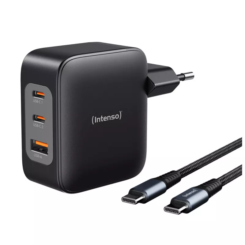 Maitinimo adapteris Intenso W100ACC+C520C 100W greitas įkrovimas GaN juodas