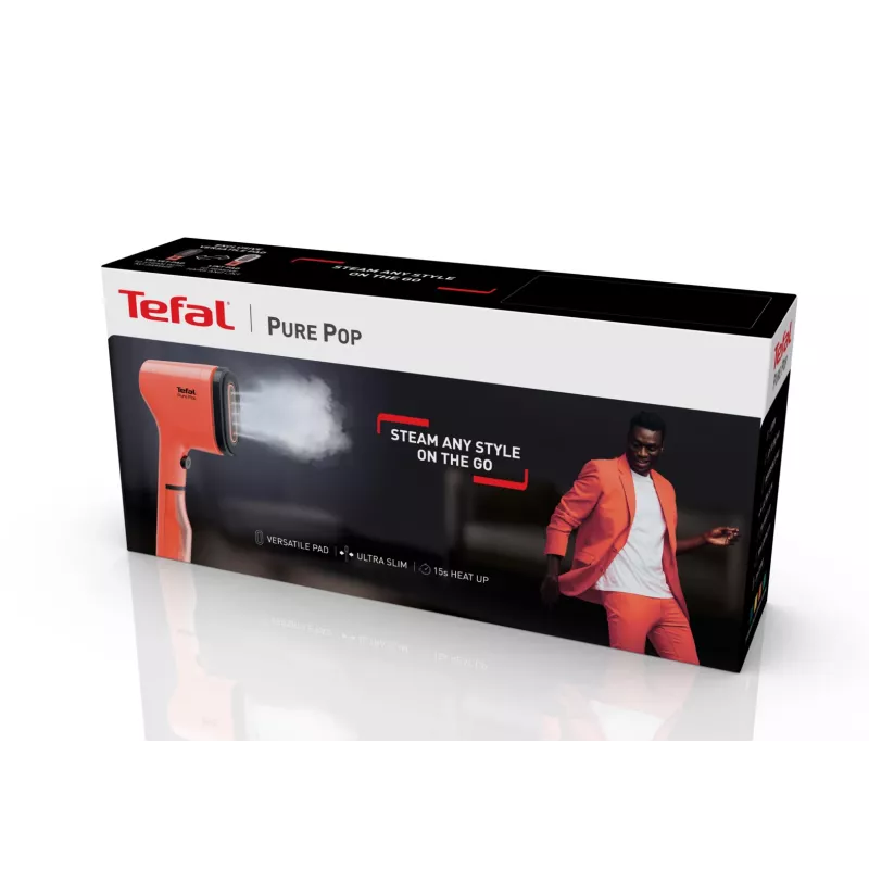“Tefal Pure Pop DT2022” rankinis garintuvas drabužiams 0,07 l 1300 W koralų spalvos