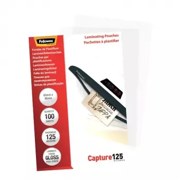 Fellowes Glossy 125 mikronų kortelių laminavimo įmovos - 65x95mm
