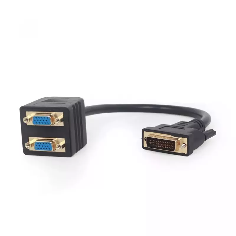 Vaizdo kabelio adapteris GEMBIRD DVI-I į 2×VGA (D-Sub), 0,3 m, juodas