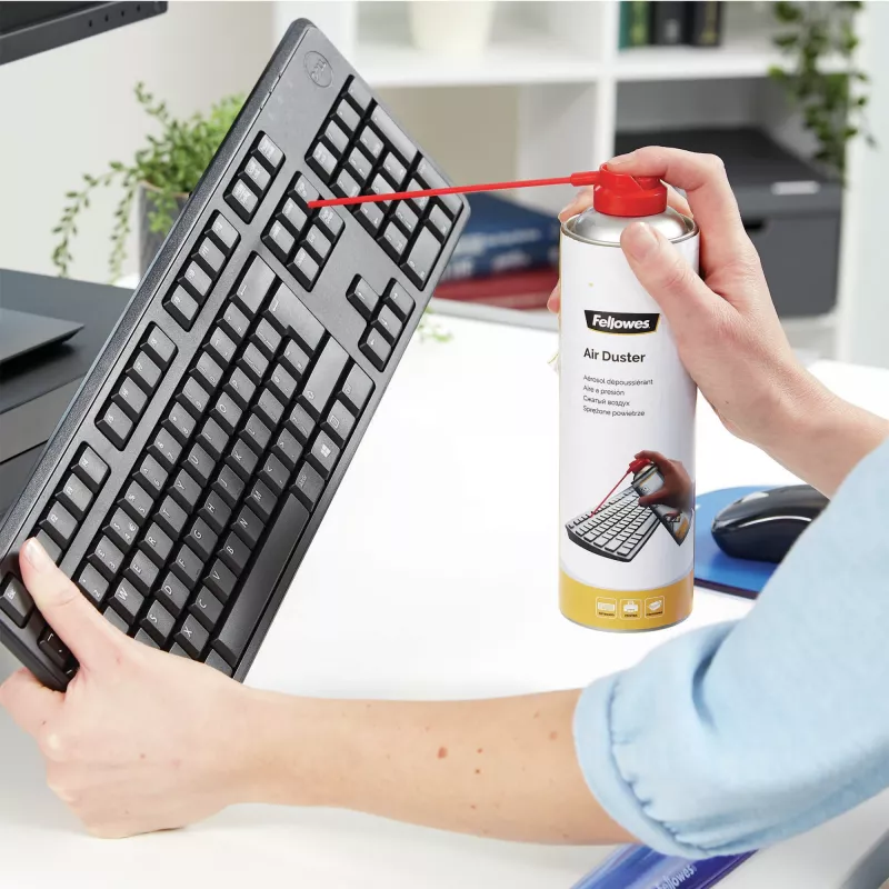 Oro dulkių valiklis Fellowes HFC Free Air Duster — 0,34 kg, baltas, klaviatūroms, spausdintuvams ir elektronikai